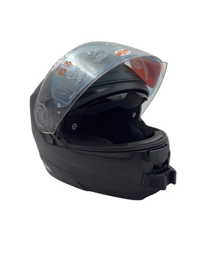 Schuberth S3 -kypärän kamerakiinnike leukaosassa, sivukuva | Schuberth S3 helmet chin camera mount, side view